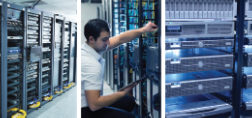 technician in a server room Intel Arria 10 Applications