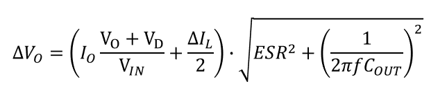 图4  输出纹波电压计算公式